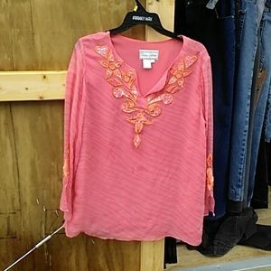 Pink Diane Gilman blouses